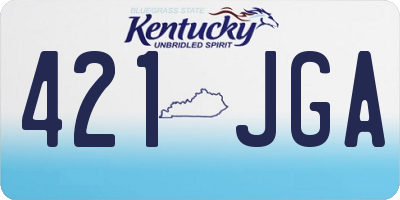 KY license plate 421JGA