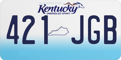 KY license plate 421JGB