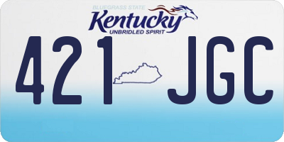 KY license plate 421JGC