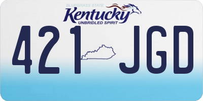KY license plate 421JGD