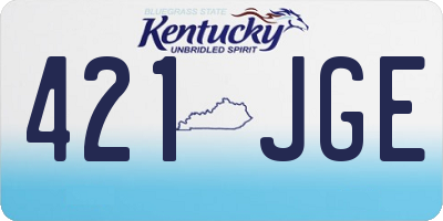 KY license plate 421JGE