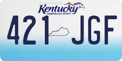 KY license plate 421JGF