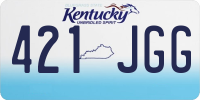 KY license plate 421JGG