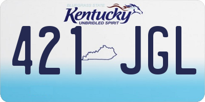 KY license plate 421JGL