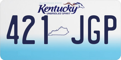 KY license plate 421JGP