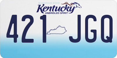 KY license plate 421JGQ