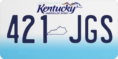 KY license plate 421JGS