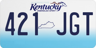 KY license plate 421JGT