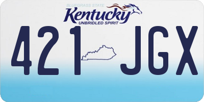 KY license plate 421JGX