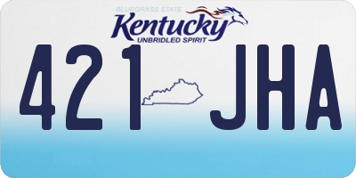 KY license plate 421JHA