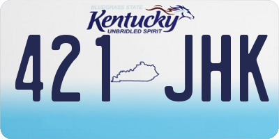 KY license plate 421JHK