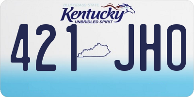 KY license plate 421JHO