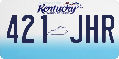 KY license plate 421JHR