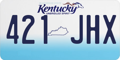 KY license plate 421JHX
