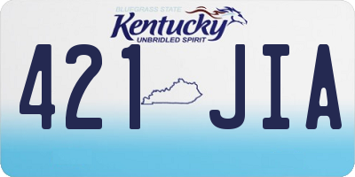 KY license plate 421JIA