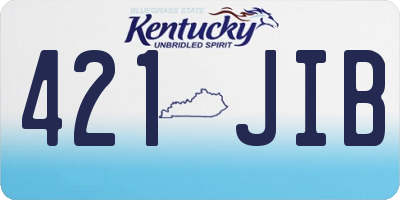 KY license plate 421JIB