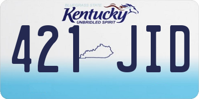 KY license plate 421JID