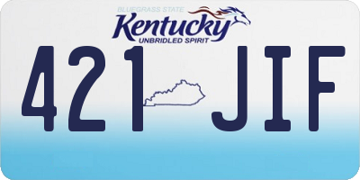 KY license plate 421JIF