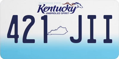 KY license plate 421JII