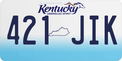KY license plate 421JIK