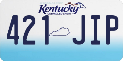 KY license plate 421JIP