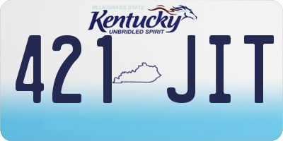 KY license plate 421JIT