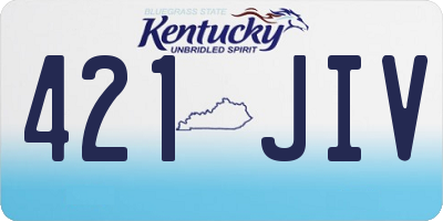 KY license plate 421JIV