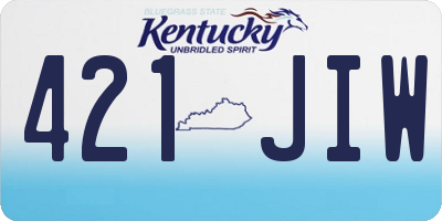 KY license plate 421JIW