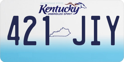KY license plate 421JIY