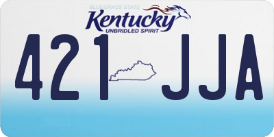 KY license plate 421JJA