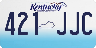 KY license plate 421JJC