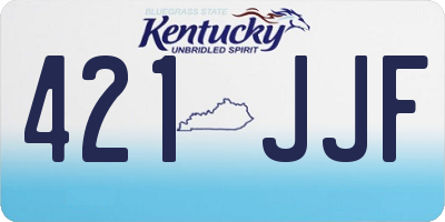 KY license plate 421JJF