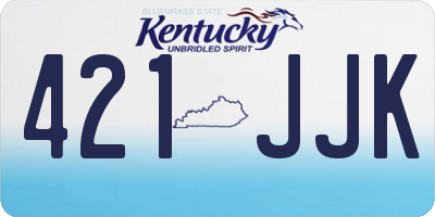 KY license plate 421JJK