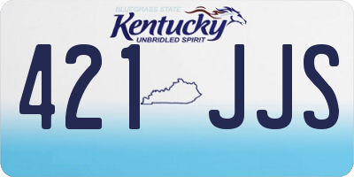KY license plate 421JJS