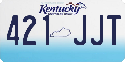 KY license plate 421JJT