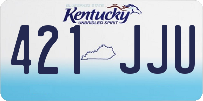 KY license plate 421JJU