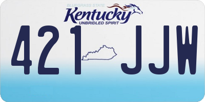 KY license plate 421JJW