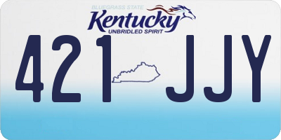 KY license plate 421JJY