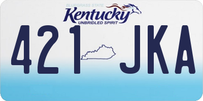 KY license plate 421JKA