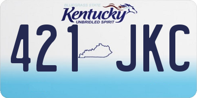 KY license plate 421JKC