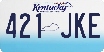 KY license plate 421JKE