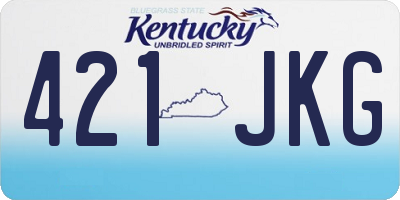 KY license plate 421JKG