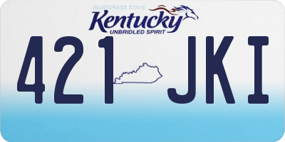 KY license plate 421JKI