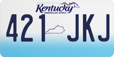 KY license plate 421JKJ