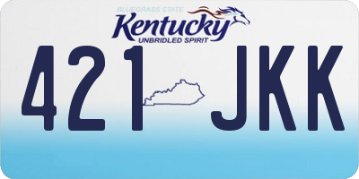 KY license plate 421JKK