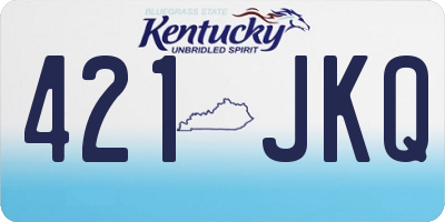 KY license plate 421JKQ