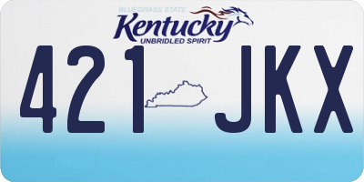 KY license plate 421JKX