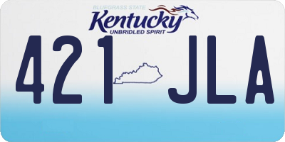 KY license plate 421JLA