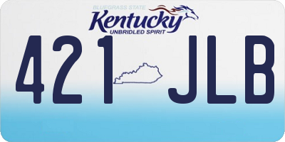 KY license plate 421JLB