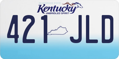KY license plate 421JLD